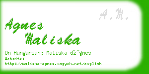 agnes maliska business card